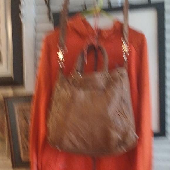 Vintage America Tan Leather Shoulder Bag